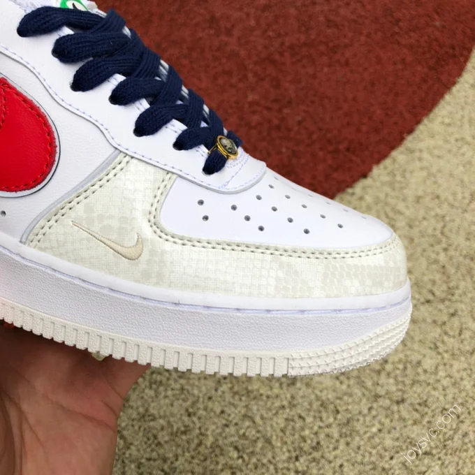 Nike Air Force 1 White/Red/Blue Snakeskin DV1493-161