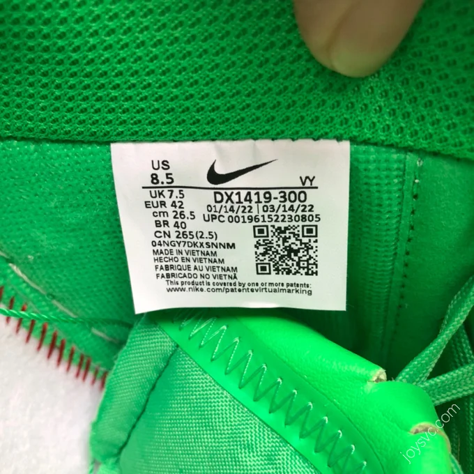 Off-White x Nike Air Force 1 Green dx1419-300