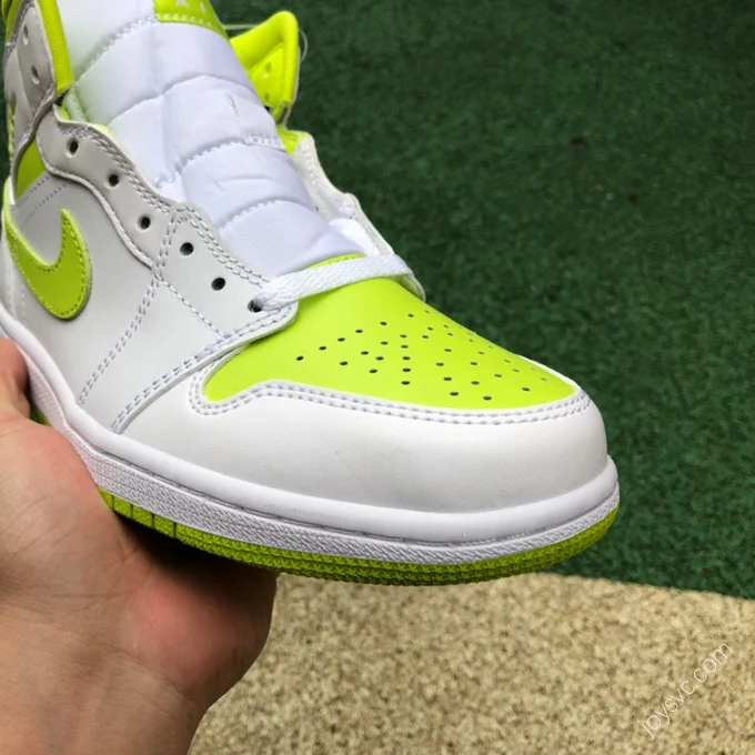 Air Jordan 1 Mid White Green Lime Sneakers BQ6472-131