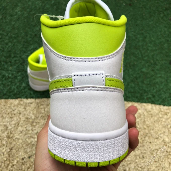 Air Jordan 1 Mid White Green Lime Sneakers BQ6472-131