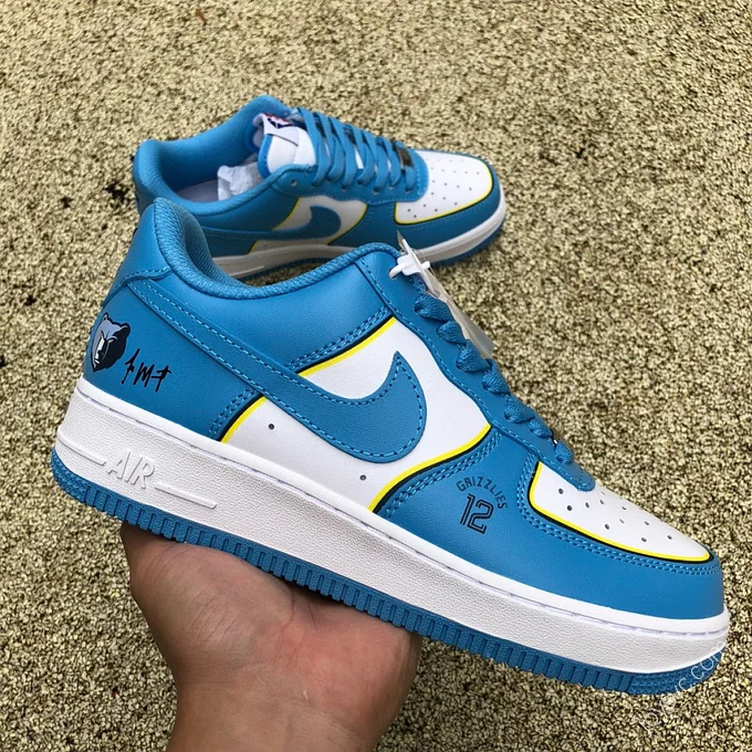 Nike Air Force 1 '07 White/Blue/Yellow Lines BS8856-121