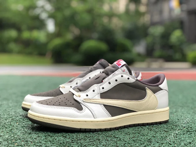 Travis Scott x Air Jordan 1 Low White Tan LJR D