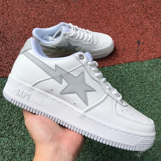 BAPE STA SK8 Silver White