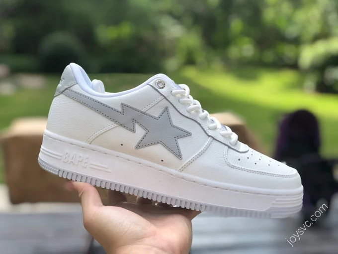 BAPE STA SK8 Silver White