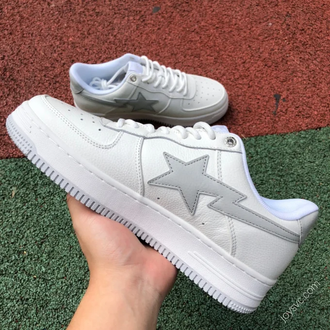 BAPE STA SK8 Silver White