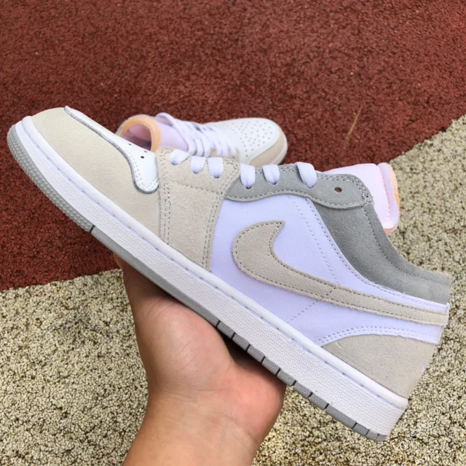 Air Jordan 1 Low White Grey Sneakers DN1635-100