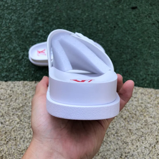 LOUIS VUITTON Slides White Red