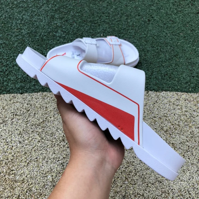 LOUIS VUITTON Slides White Red