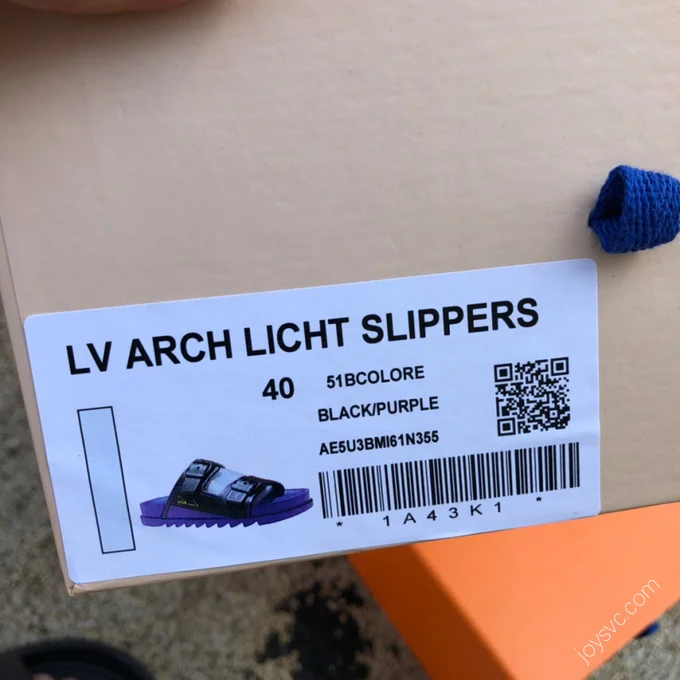 LOUIS VUITTON Slides Black Purple