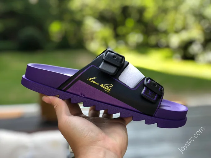 LOUIS VUITTON Slides Black Purple