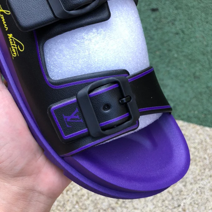 LOUIS VUITTON Slides Black Purple