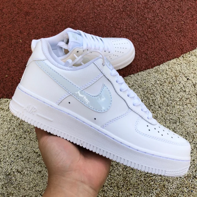 Nike Air Force 1 White/Light Blue Swoosh CT3839-106