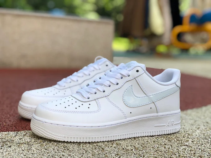 Nike Air Force 1 White/Light Blue Swoosh CT3839-106