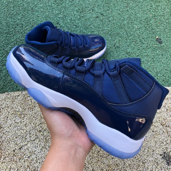 Air Jordan 11 Dark Blue Basketball Shoes 378037-441