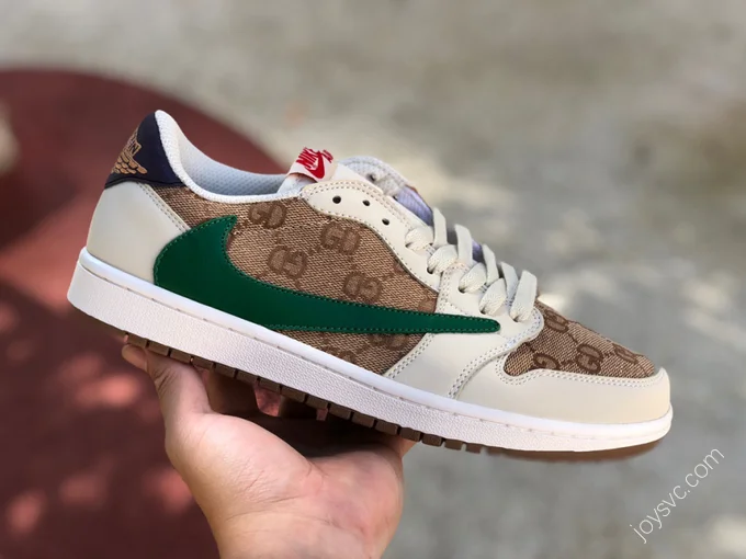 Travis Scott x Air Jordan 1 Low Gucci White Brown DM7