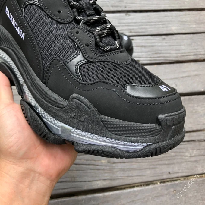 Balenciaga Triple S Clear Sole Silver Black