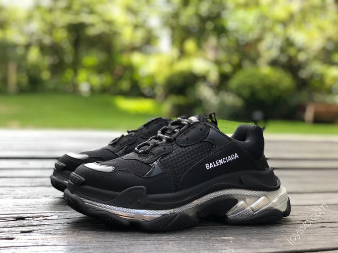 Balenciaga Triple S Clear Sole Silver Black