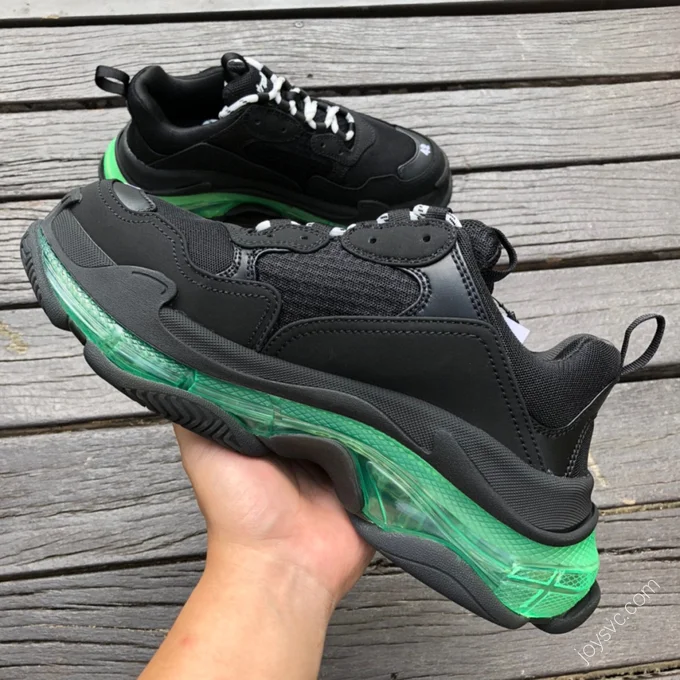 Balenciaga Triple S Clear Sole Green Black