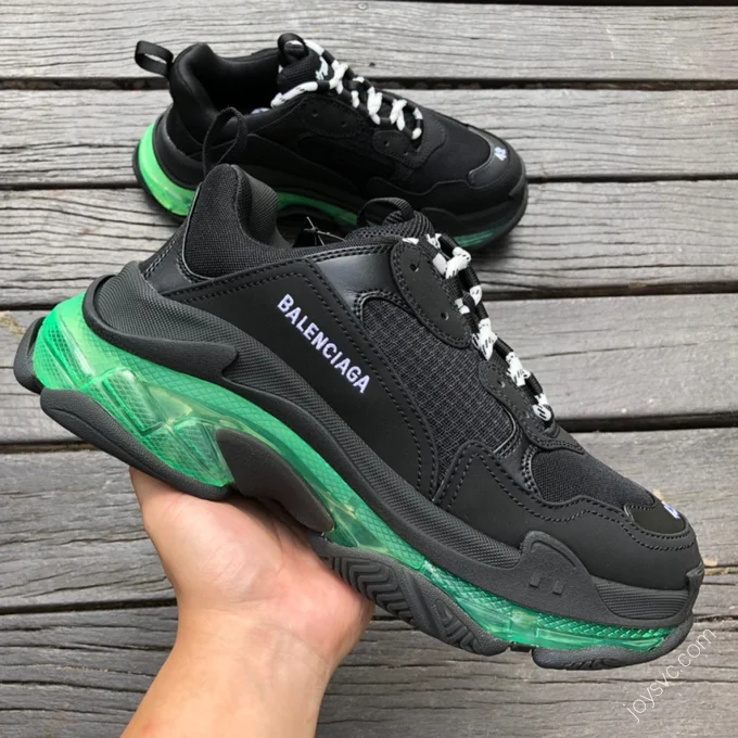 Balenciaga Triple S Clear Sole Green Black