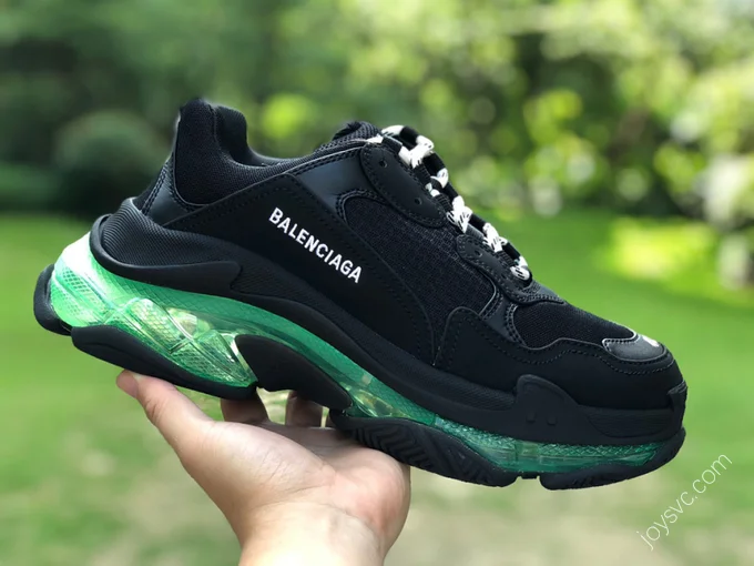 Balenciaga Triple S Clear Sole Green Black