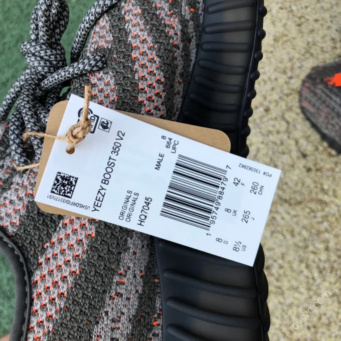 Adidas Yeezy Boost 350 V2 Black Grey Orange HQ7045