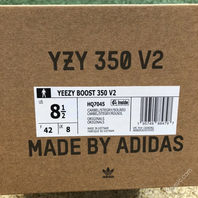 Adidas Yeezy Boost 350 V2 Black Grey Orange HQ7045