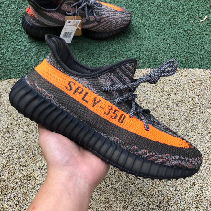 Adidas Yeezy Boost 350 V2 Black Grey Orange HQ7045