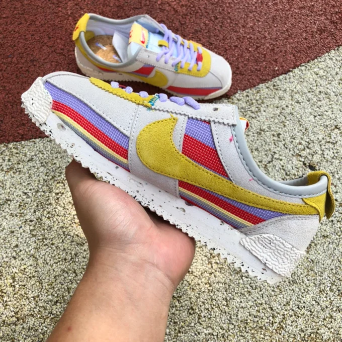 Union x Nike Cortez Beige Purple Yellow DR1413-100