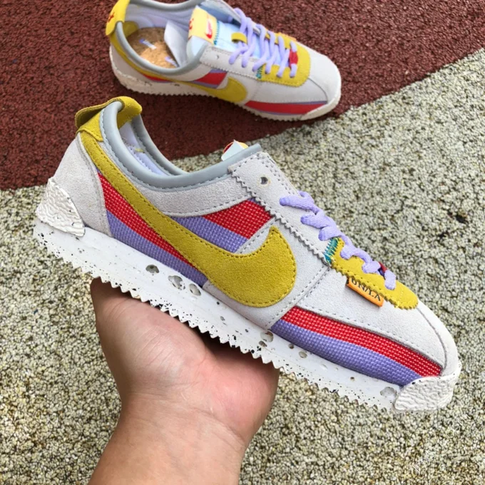 Union x Nike Cortez Beige Purple Yellow DR1413-100