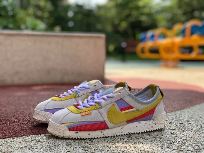 Union x Nike Cortez Beige Purple Yellow DR1413-100