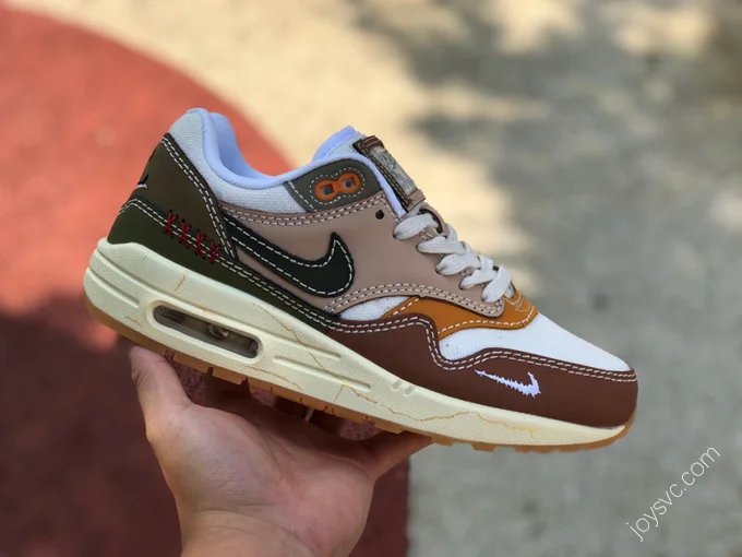 Nike Air Max 1 White Brown Green DQ8656-133