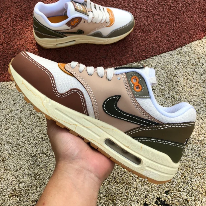 Nike Air Max 1 White Brown Green DQ8656-133