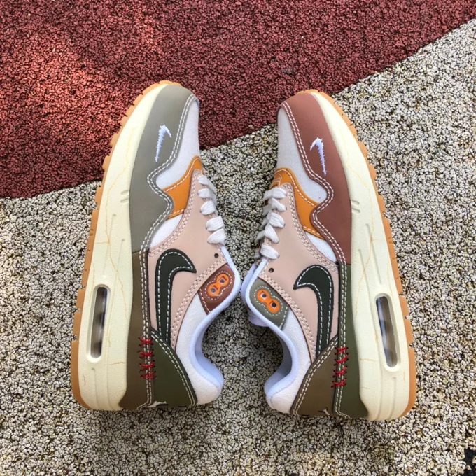 Nike Air Max 1 White Brown Green DQ8656-133