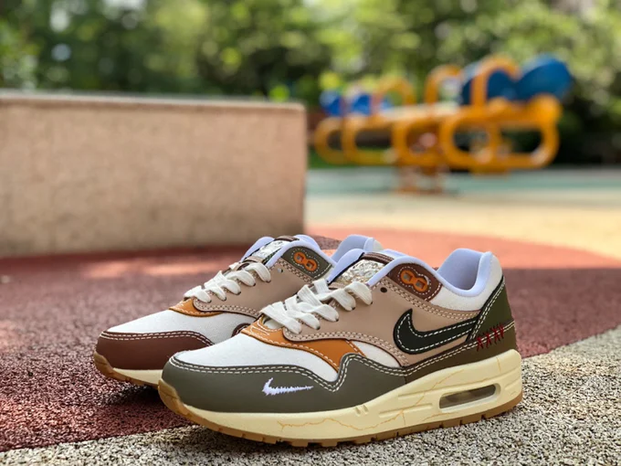 Nike Air Max 1 White Brown Green DQ8656-133