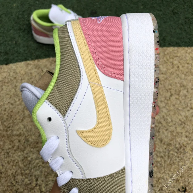 Air Jordan 1 Low White Pink Brown Sneakers DJ0341-100