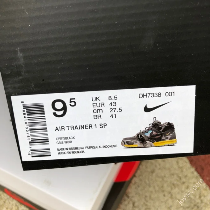 Nike Air Trainer 1 SP Black Grey Yellow Sneakers DH7338-001