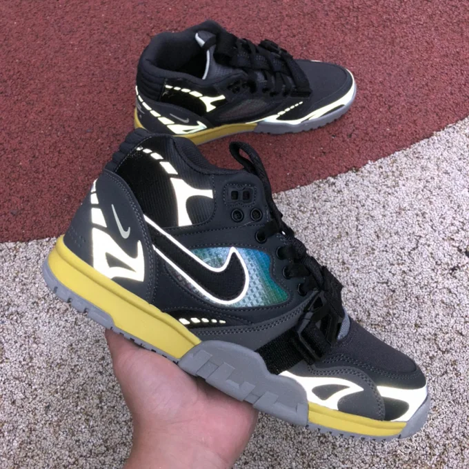 Nike Air Trainer 1 SP Black Grey Yellow Sneakers DH7338-001