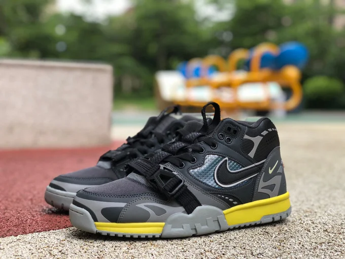 Nike Air Trainer 1 SP Black Grey Yellow Sneakers DH7338-001