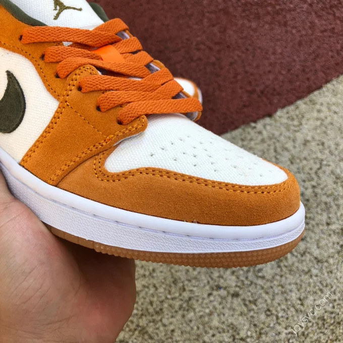 Air Jordan 1 Low White Orange Grey Sneakers DJ0342-102