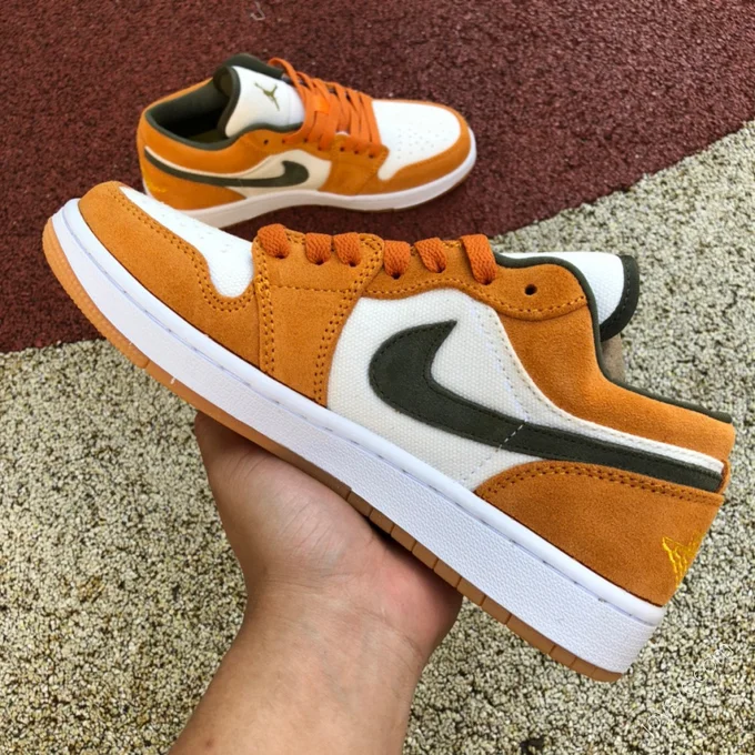 Air Jordan 1 Low White Orange Grey Sneakers DJ0342-102