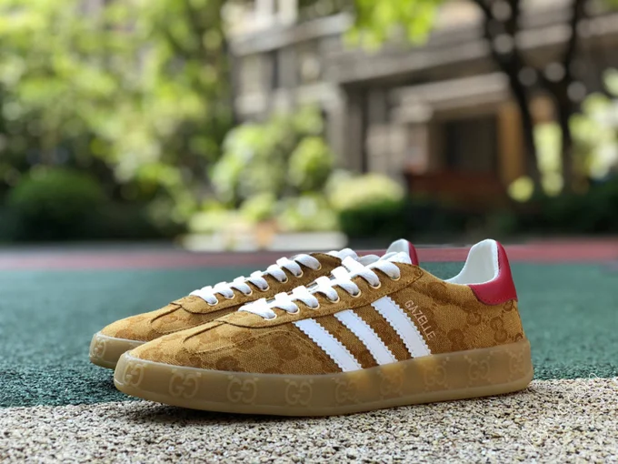 Adidas x Gucci Gazelle Brown White