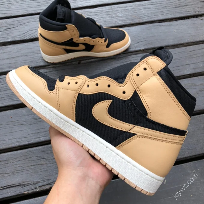 Air Jordan 1 Retro Wheat Black High-Top Sneaker 555088-202