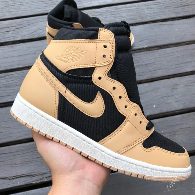 Air Jordan 1 Retro Wheat Black High-Top Sneaker 555088-202