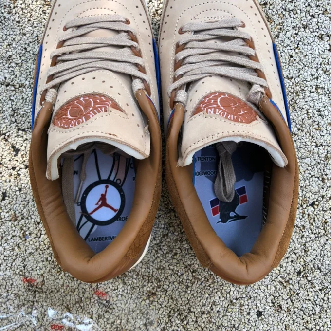 Titan x Air Jordan 2 Low WMNS Brown Low-Top Sneaker