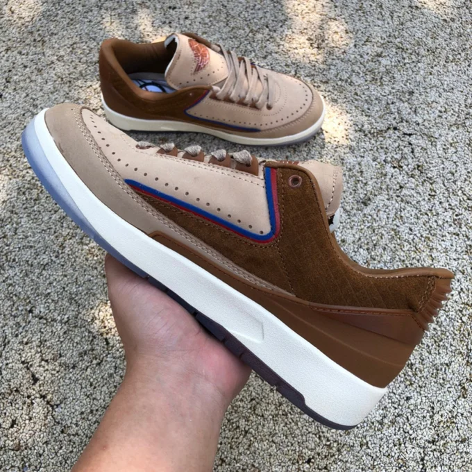 Titan x Air Jordan 2 Low WMNS Brown Low-Top Sneaker