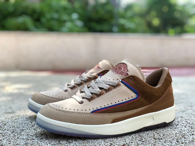 Titan x Air Jordan 2 Low WMNS Brown Low-Top Sneaker