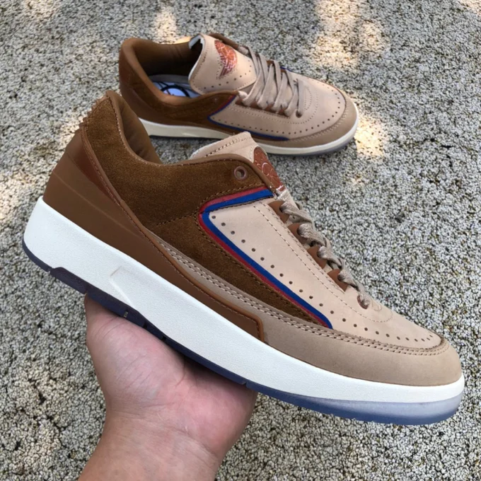 Titan x Air Jordan 2 Low WMNS Brown Low-Top Sneaker