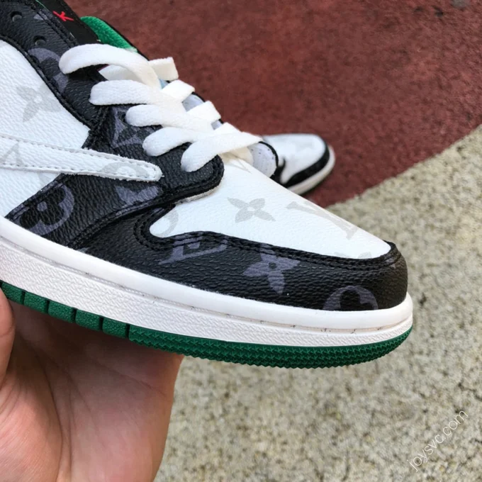 Travis Scott x Nike Air Jordan 1 Low Green White Sneakers DM7866-