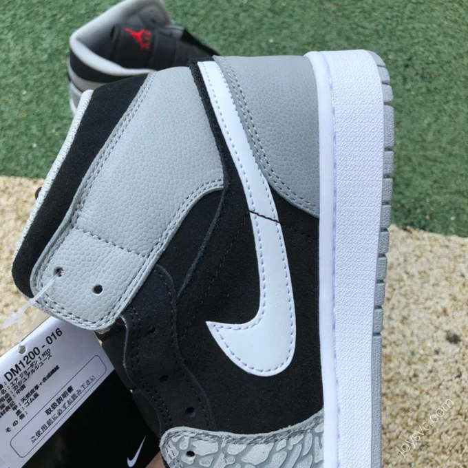 Air Jordan 1 Mid Black Grey Sneakers DM1200-016