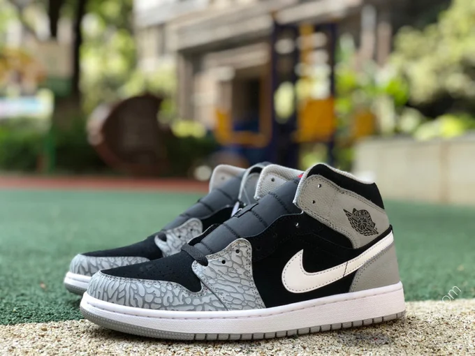 Air Jordan 1 Mid Black Grey Sneakers DM1200-016